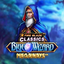 Fire Blaze Blue Wizard Megaways logo – Slots by Rarestone Gaming at Elabet Casino