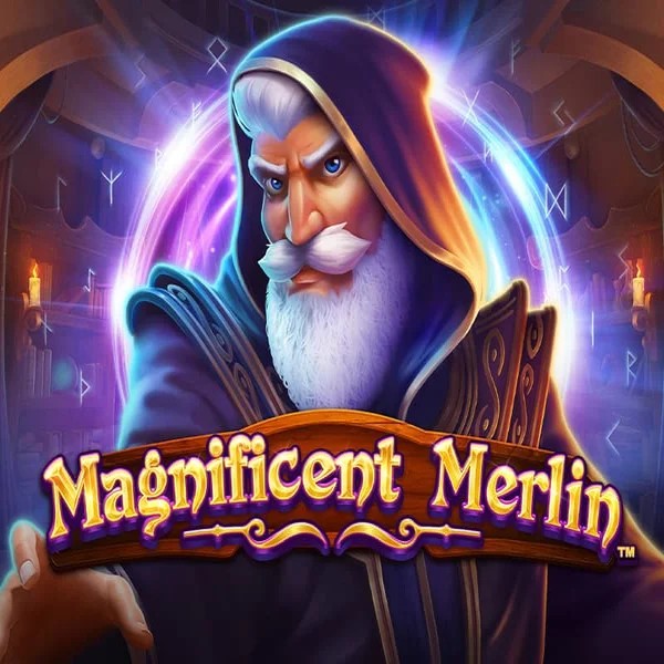 Magnificent Merlin slot logo by Greentube at Elabet Casino