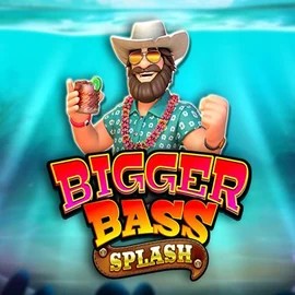 Bigger Bass Splash online game logo by Pragmatic Play on elabetscasino.com