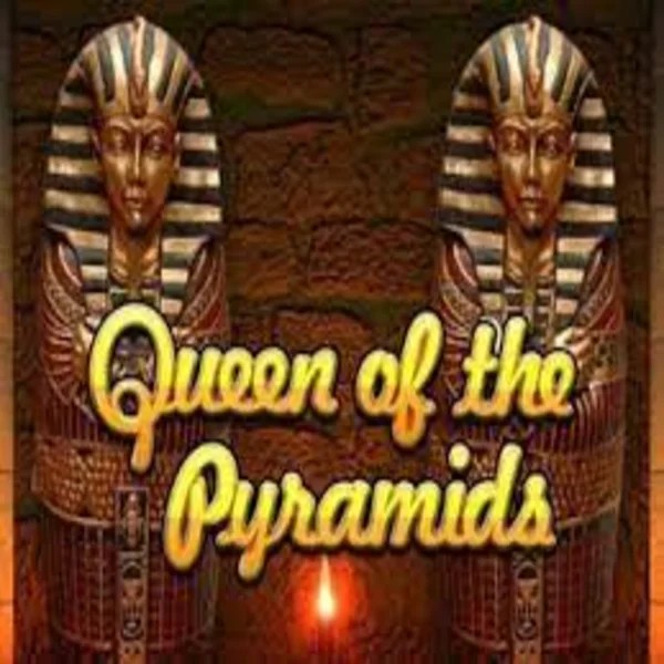 Queen of the Pyramids slot logo by Playtech at Elabet Casino