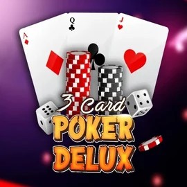 Three Card Poker Delux by Urgent Games, showcased at elabetscasino.com – game logo